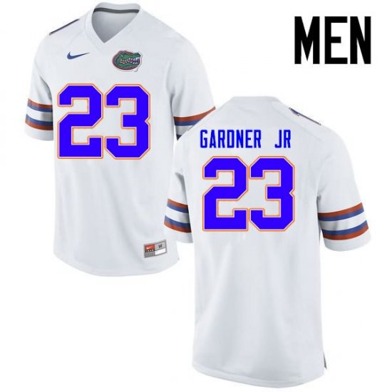 Men's Florida Gators #23 Chauncey Gardner Jr. NCAA Nike White Authentic Stitched College Football Jersey VBY0662ZN